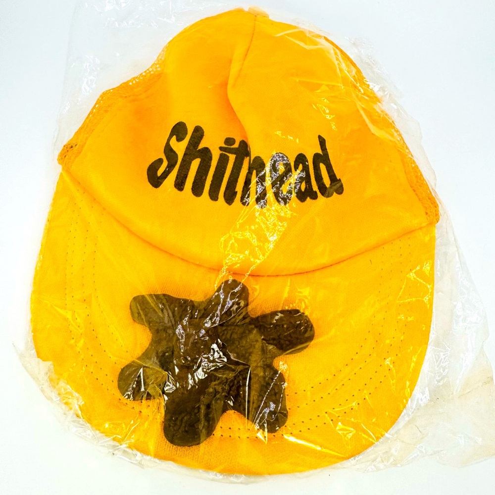 S#*HEAD POOP HAT Baseball Fake Rubber Crap Cap Poo Dog Trucker Mesh GaG Gift